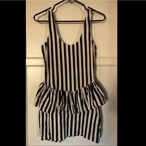 Striped Peplum Dress Size Medium
